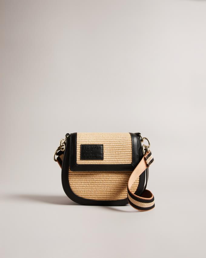 Sac Crossbody Ted Baker Raffia Satchel Beige Femme | KSE-25243548